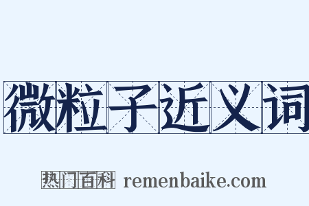 微粒子近义词是什么意思的图片